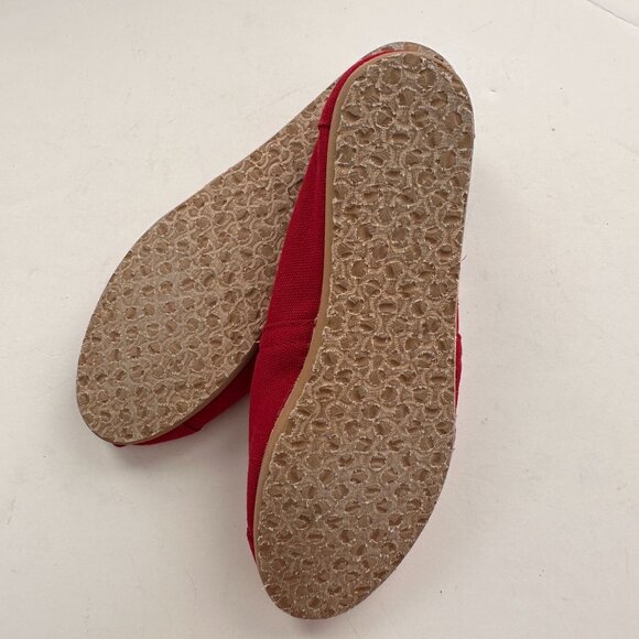 Toms Womens Classic Red Canvas Slip-On Shoes Size 5 Casual Footwear - Picture 6 of 10